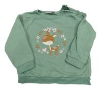 Světlezelená mikina s kolouškem Ergee