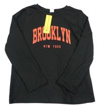 Nové - Černé triko s nápisem Shein