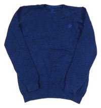 Modro-tmavomodrý vzorovaný svetr We