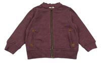 Vínová propínací mikina Zara 