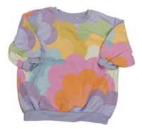 Levandulová květovaná oversize mikina Next