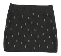 Tmavošedá pletená sukně se vzorem H&M