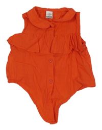 Červená halenka s uzlem a volánkem LC Waikiki 