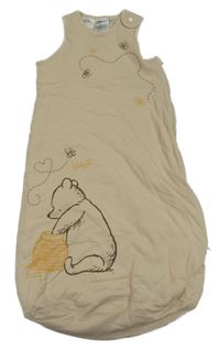 Béžový bavlněný zateplený spací pytel s medvídkem Pú H&M