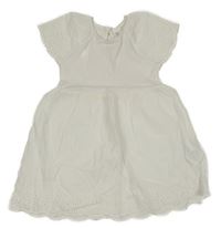 Bílé madeirové šaty H&M