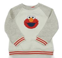 Bílo-šedá mikina Sesame street