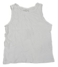 Bílý žebrovaný top Zara