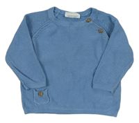 Modrý svetr s kapsou Topomini