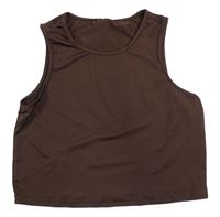 Tmavohnědý crop top SHEIN
