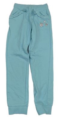 Světlemodré tepláky s hvězdičkami a volánky POCOPIANO