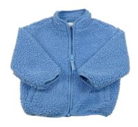 Modrá huňatá podšitá bunda F&F