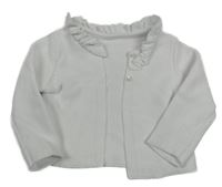 Bílý propínací svetr s límečkem Matalan