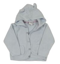 Světlemodrý propínací svetr s kapucí s oušky JASPER CONRAN