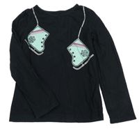 Černé triko s bruslemi Circo