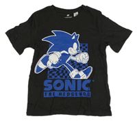 Černé tričko se Sonicem H&M