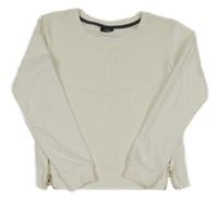 Smetanová mikina s nápisy Page one young