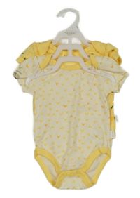 Nové - 2x - Body - Bílo-žluté se srdíčky, žluté s citrony TAHARI