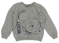 Šedá melírovaná mikina s Mickey Disney