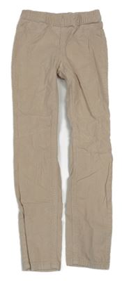 Smetanové elastické manšestráky H&M