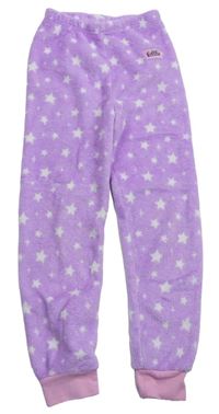Fialové chlupaté pyžamové kalhoty s hvězdičkami L.O.L. Surprise zn. Primark