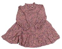 Starorůžové lehké šaty s leopardím vzorem M&S