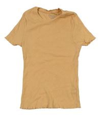 Světleoranžové žebrované crop tričko Primark