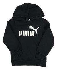 Černá mikina s logem a kapucí Puma