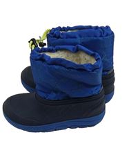 Tmavomodro-modré sněhule se vzorem vel. 31