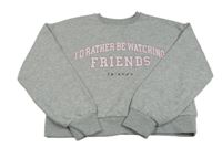 Šedá melírovaná mikina s nápisem - Friends Primark