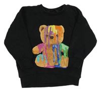 Černá mikina s medvědem Next