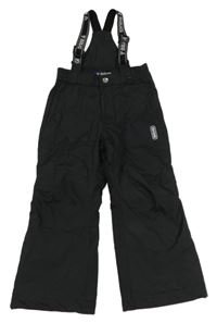 Černé šusťákové oteplovačky s kšandami Brugi