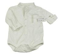 Nové - Smetanové kostkované košilové body Nutmeg