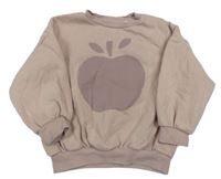 Starorůžová oversize mikina s jablkem George