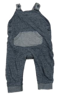 Tmavomodré melírované laclové tepláky s pruhovanou kapsou George