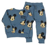 2set - Modrošedá mikina s Mickeym + tepláky Next