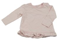 Světlerůžovo-bílé pruhované triko Zeeman