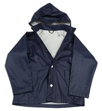 Tmavomodrá nepromokavá bunda s kapucí H&M