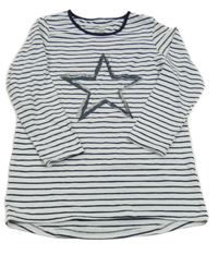 Bílo-tmavomodrá pruhovaná tunika s hvězdou TCM