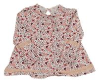 Bílé květované triko s krajkou Kids