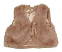 Starorůžová kožešinová podšitá vesta H&M