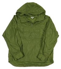 Khaki šusťáková bunda s kapucí M&S