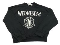 Černá mikina s potiskem - Wednesday H&M