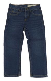 Tmavomodré slim fit rifle Lupilu