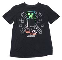 Černé tričko s Minecraft