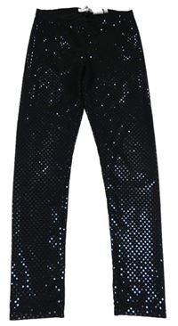 Černé flitrové legíny H&M