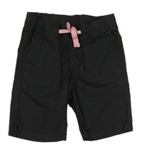 Antracitové plátěné kraťasy H&M