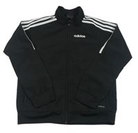 Černá šusťáková funkční sportovní bunda s logem Adidas