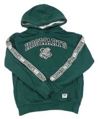 Tmavozelená mikina s nápisem a kapucí - Harry Potter zn. H&M