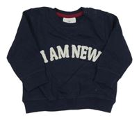 Tmavomodrá mikina s 3D nápisem Topomini