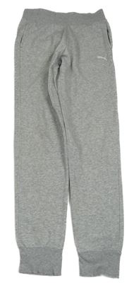 Šedé melírované tepláky s logem Puma